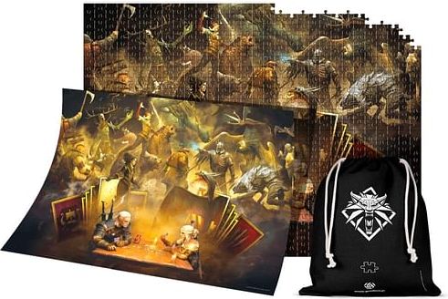 Puzzle Zaklínač: Hraní Gwentu, 1000 dílků - obrázek 2