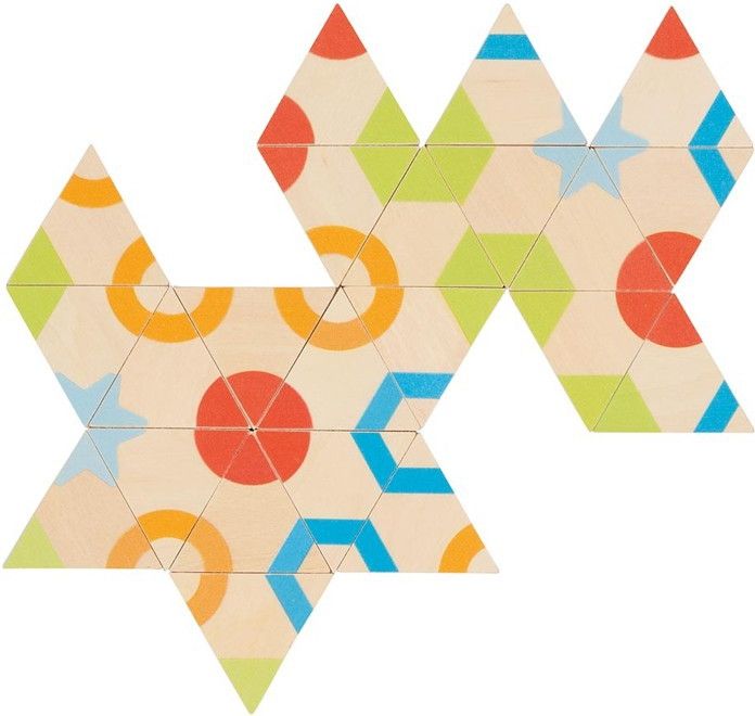 Domino - Tri-Domino trojúhelníky s tvary, 45ks (Goki) - obrázek 1