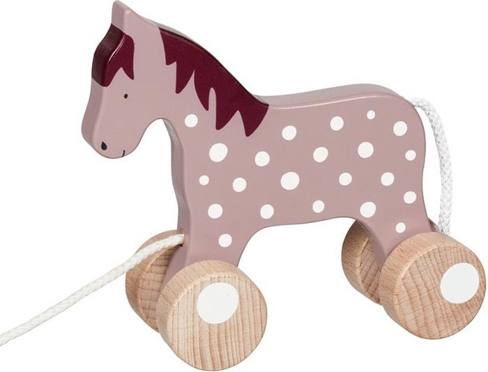 Tahací hračka - Koník starorůžový Malve (Goki) - obrázek 1