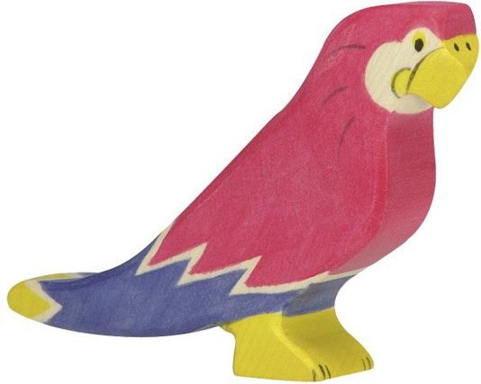 Holztiger - Dřevěné zvířátko, Pták Papoušek Ara - obrázek 1