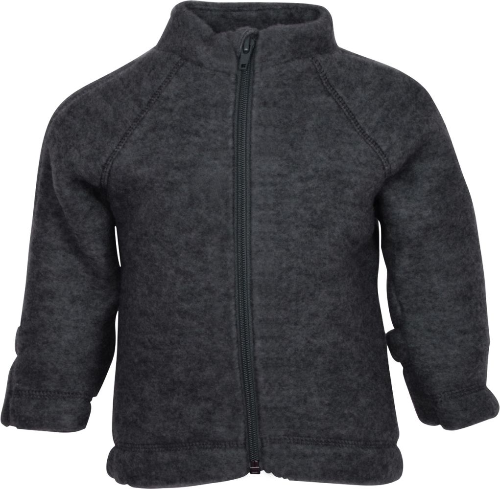 Mikk-Line kojenecká vlněná bunda OEKO - TEX Anthracite Melange 50001 Velikost: 62 - obrázek 1