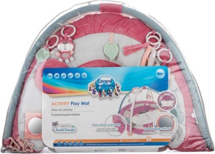 Canpol babies Hrací deka Pastels friends růžová - obrázek 4