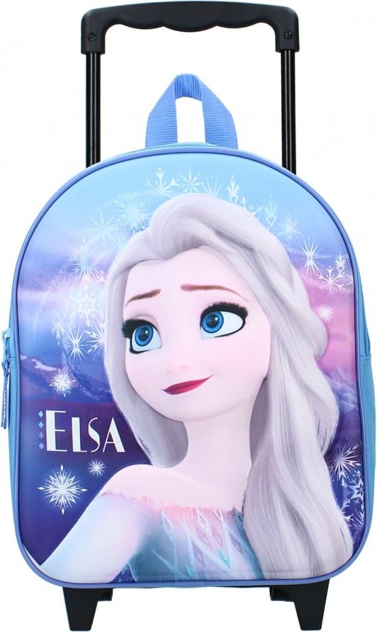 Vadobag · Dětský / dívčí cestovní 3D batoh na kolečkách Ledové království - Frozen - motiv princezna Elsa - obrázek 2
