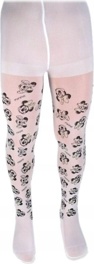 E plus M · Dětské / dívčí punčocháče Minnie Mouse -  Disney - 40 DEN (silonky) - bílé 128 / 134 - obrázek 3
