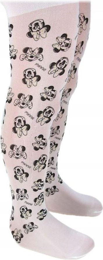 E plus M · Dětské / dívčí punčocháče Minnie Mouse -  Disney - 40 DEN (silonky) - bílé 128 / 134 - obrázek 4