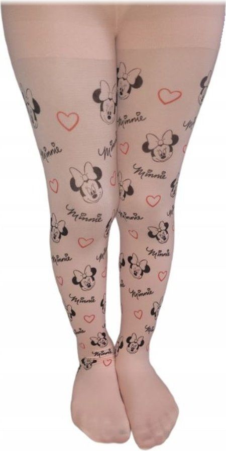 E plus M · Dětské / dívčí punčocháče Minnie Mouse - Disney - 40 DEN (silonky) - růžové 128 / 134 - obrázek 2