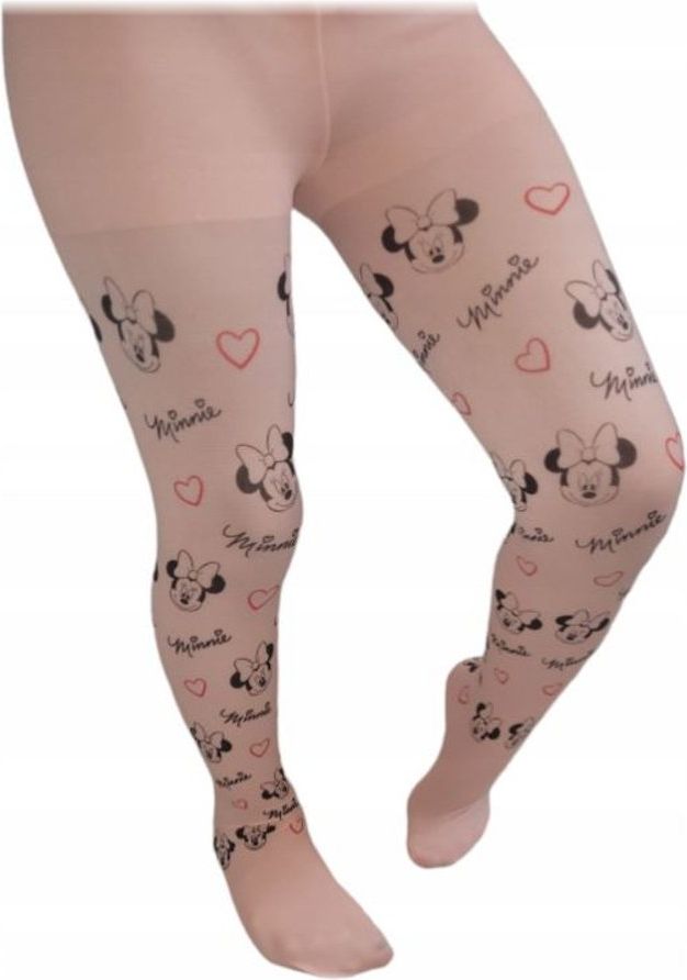 E plus M · Dětské / dívčí punčocháče Minnie Mouse - Disney - 40 DEN (silonky) - růžové 128 / 134 - obrázek 3