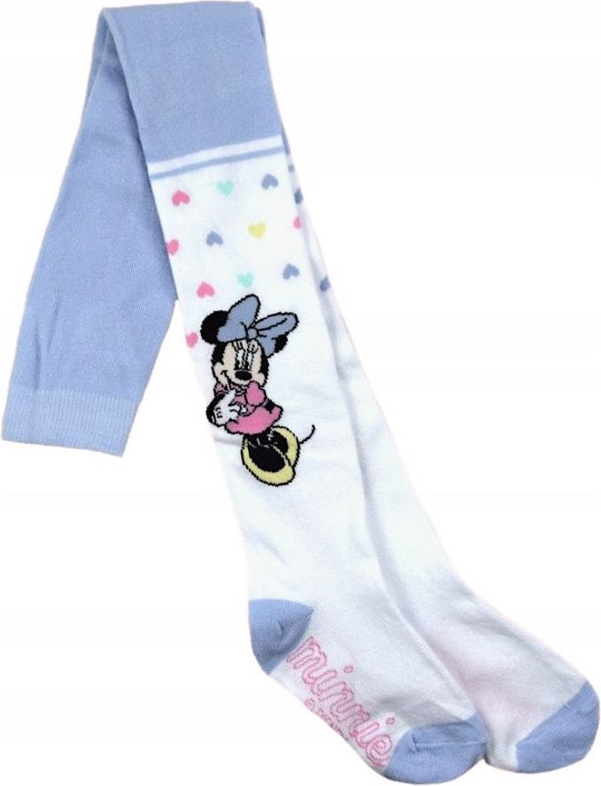E plus M · Dětské / dívčí punčocháče Minnie Mouse se srdíčky - Disney Světle modrá 104 / 110 - obrázek 2