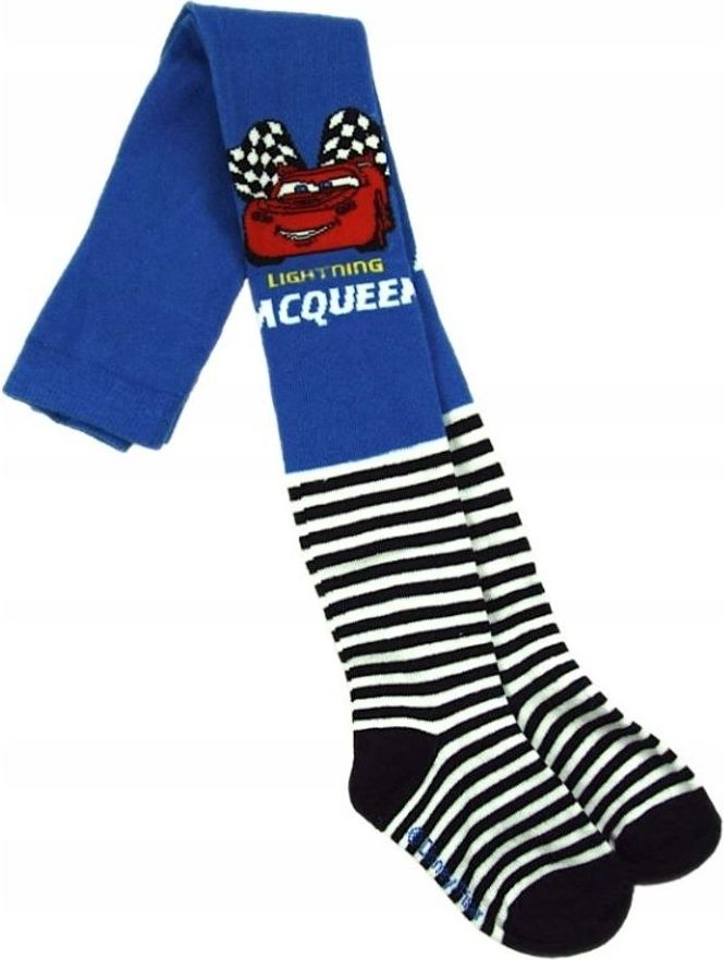 E plus M · Dětské / chlapecké punčocháče Auta / Cars - motiv Blesk McQueen 98 / 104 Modrá - obrázek 2