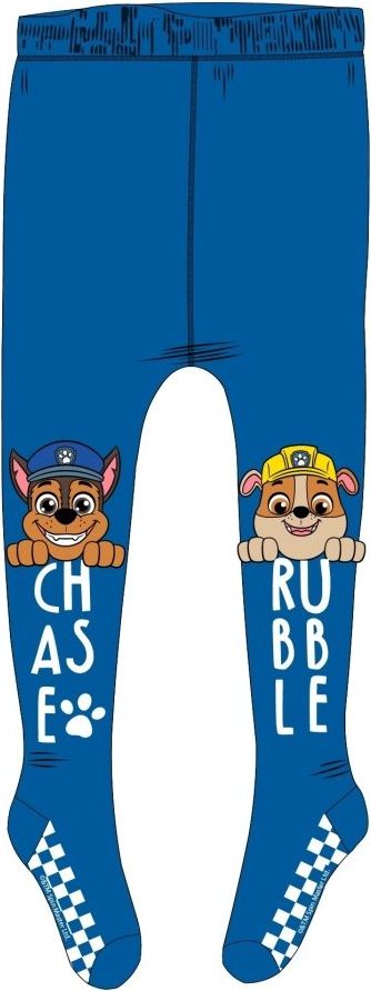 E plus M · Dětské / chlapecké punčocháče Tlapková patrola - Paw Patrol - motiv Chase a Rubble 98 / 104 Modrá - obrázek 1