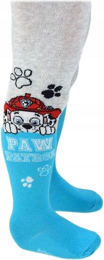 E plus M · Dětské / chlapecké punčocháče Tlapková patrola - Paw Patrol - motiv Marshall 98 / 104 Šedá - obrázek 3