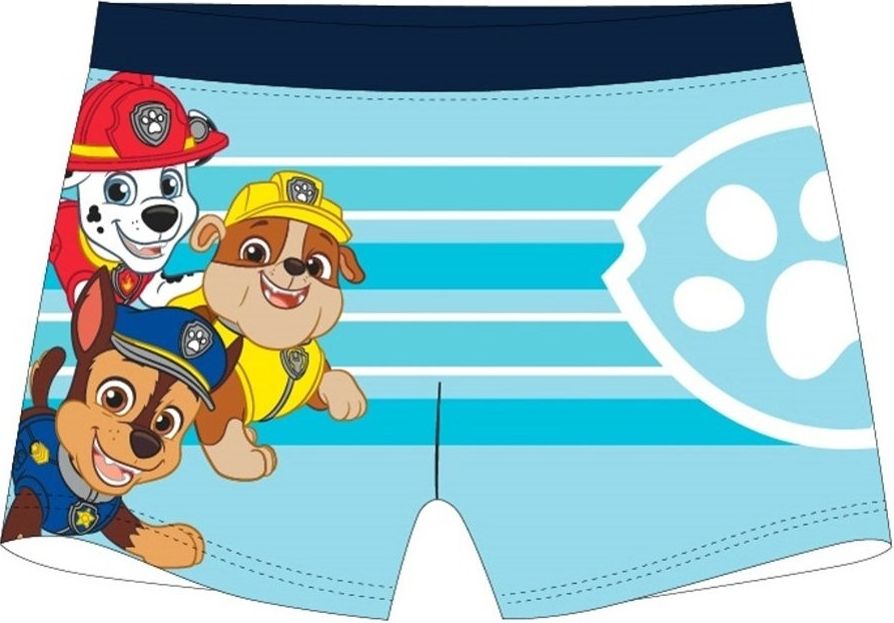 E plus M · Dětské / chlapecké plavky boxerky Tlapková patrola - Paw Patrol - motiv Marshall, Chase a Rubble 98 / 104 Tmavě modrá - obrázek 1