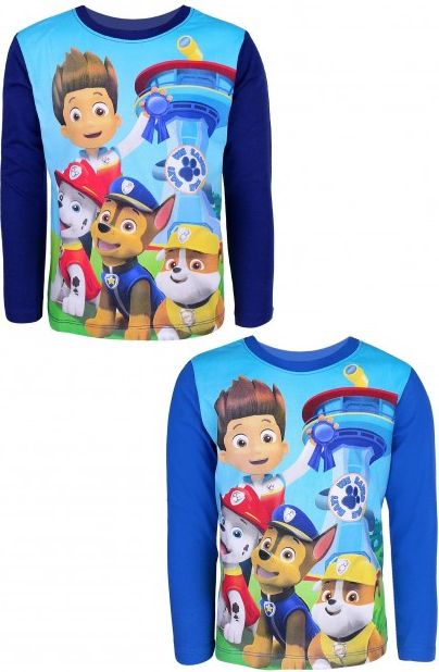 Setino - Chlapecké tričko s dlouhým rukávem Tlapková patrola (Paw Patrol) -  modré 128 - obrázek 2