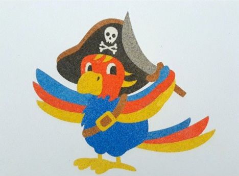 RvP - Kreativní sada malování pískem / pískové malování - střední sada PIRÁTI - obrázek 3