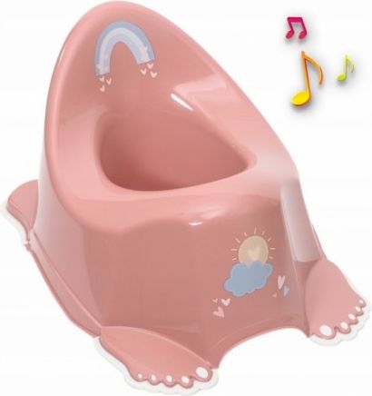 Tega Baby Nočník s protiskluzovou funkcí a melodií Eco Duha - růžový - obrázek 1