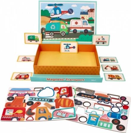 Lelin Magnetická naučná sada/puzzle - Vozidla - obrázek 1