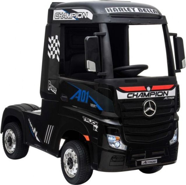 Elektrické autíčko Mercedes Benz Actros - bílé LAK s návěsem - obrázek 10
