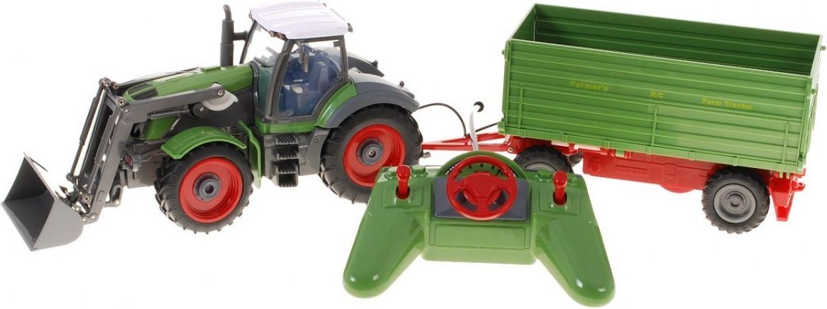 RC traktor se zeleným přívěsem 1:28 27MHz - obrázek 2