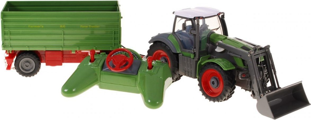 RC traktor se zeleným přívěsem 1:28 27MHz - obrázek 3