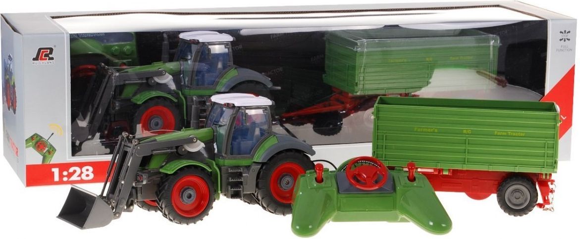 RC traktor se zeleným přívěsem 1:28 27MHz - obrázek 8