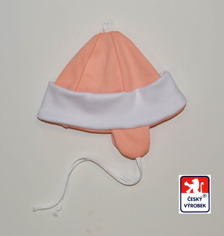 Kojenecká čepička Dětský svět elastická Kamil sv.oranžová vel.00 - obrázek 1