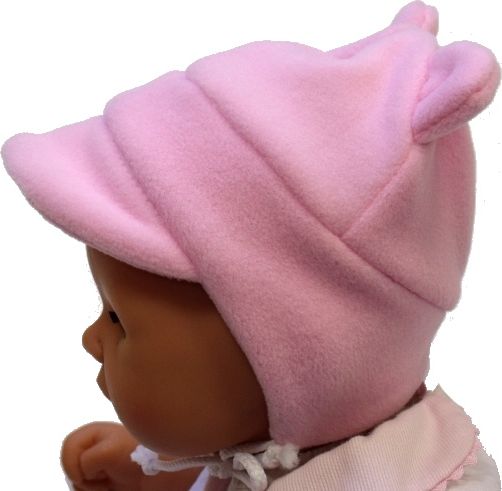 Dětská zimní čepička, Baby Fleece s ouškama, krémová vel.0 - obrázek 3