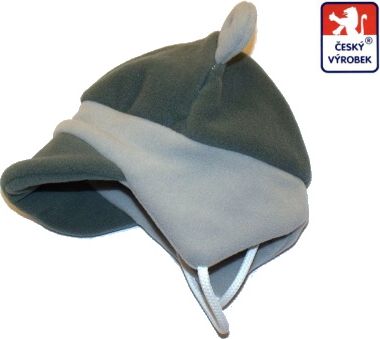 Dětská zimní čepička Dětský svět Baby Fleece s ouškama, šedá vel.0 - obrázek 1