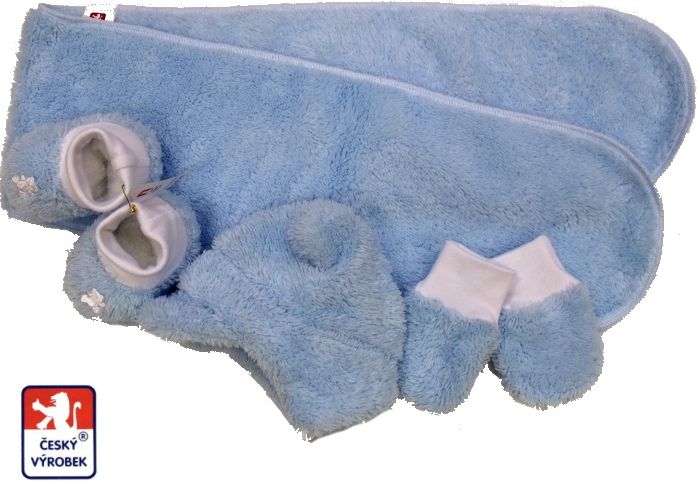 Dětská zimní čepička Dětský svět Baby Lama s ouškama, modrá velikost 0 - obrázek 3