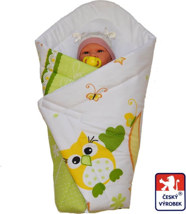 Kojenecká rychlozavinovačka, noční Sova zelená, Dětský svět 75x77 - obrázek 1
