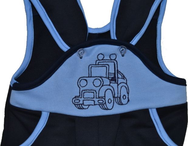 Dětské tepláčky, Dětský svět, zahraníčky, modré Truck velikost 74 - obrázek 2