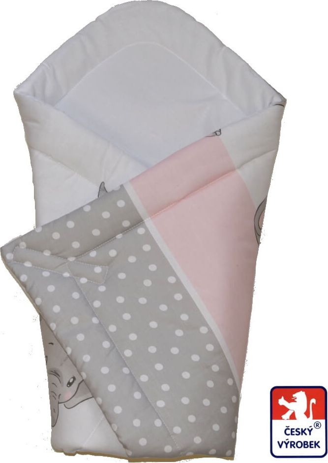 Kojenecká rychlozavinovačka Dětský svět Jumbo růžová 75x77cm - obrázek 1