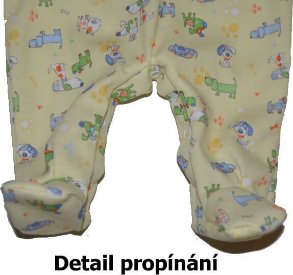 Dětské dupačky Dětský svět růžový slon s propínáním velikost 56 - obrázek 2