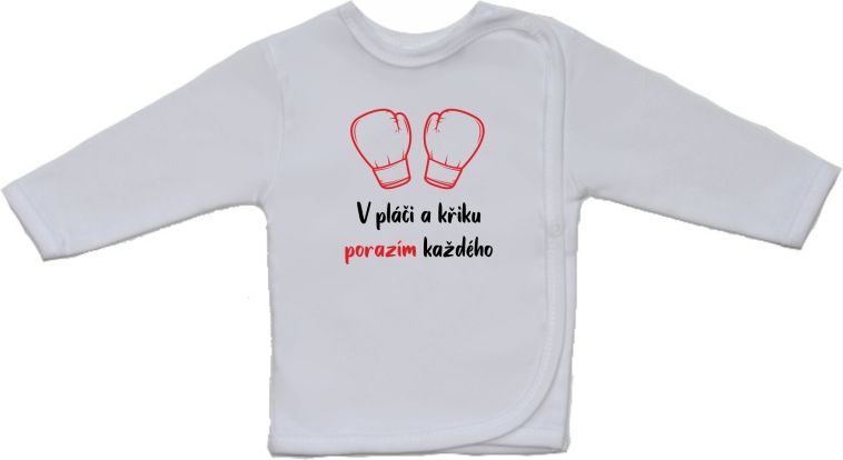 Dětská košilka se sloganem Gama větší obrázek Porazím každého velikost 52 - obrázek 1