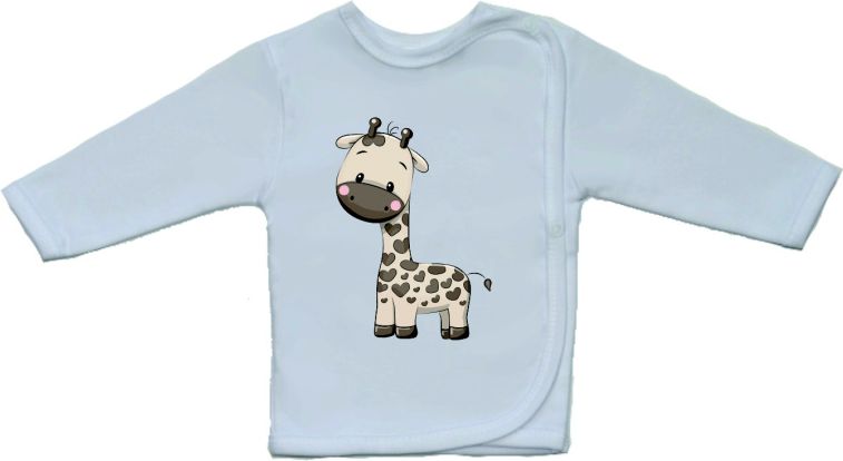 Kojenecká košilka s obrázkem Gama větší roztomilá hnědá žirafa velikost 52 - obrázek 1