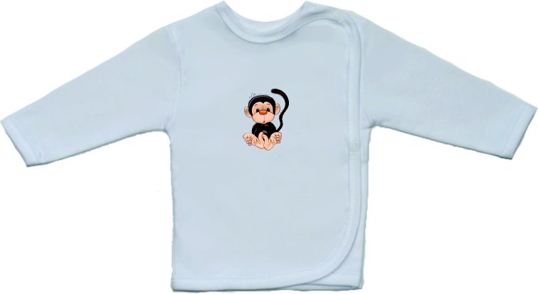 Dětská košilka s obrázkem, Gama, menší roztomilá udivená opička velikost 52 - obrázek 1