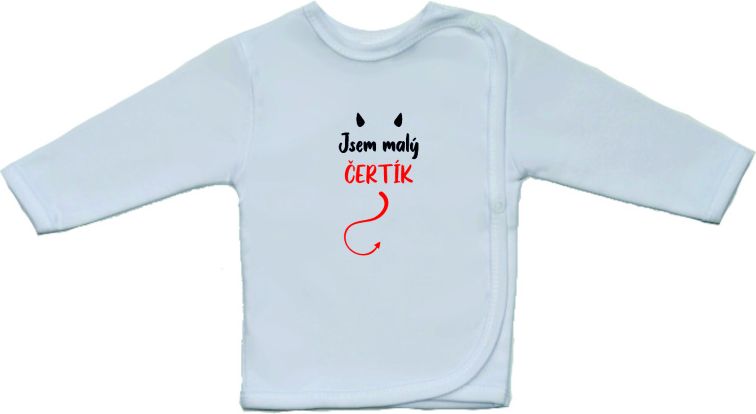 Košilka pro miminko, Gama, menší nápis Jsem malý čertík velikost 52 - obrázek 1