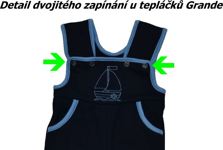Dětské tepláky s laclem Dětský svět Grande tmavě modré s ježkem velikost 74 - obrázek 2