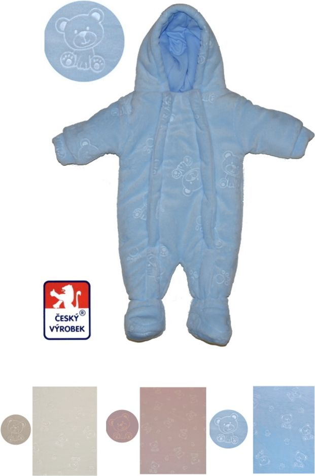 Dětská zimní kombinéza Dětský svět modrá Teddy bears velikost 56 - obrázek 1
