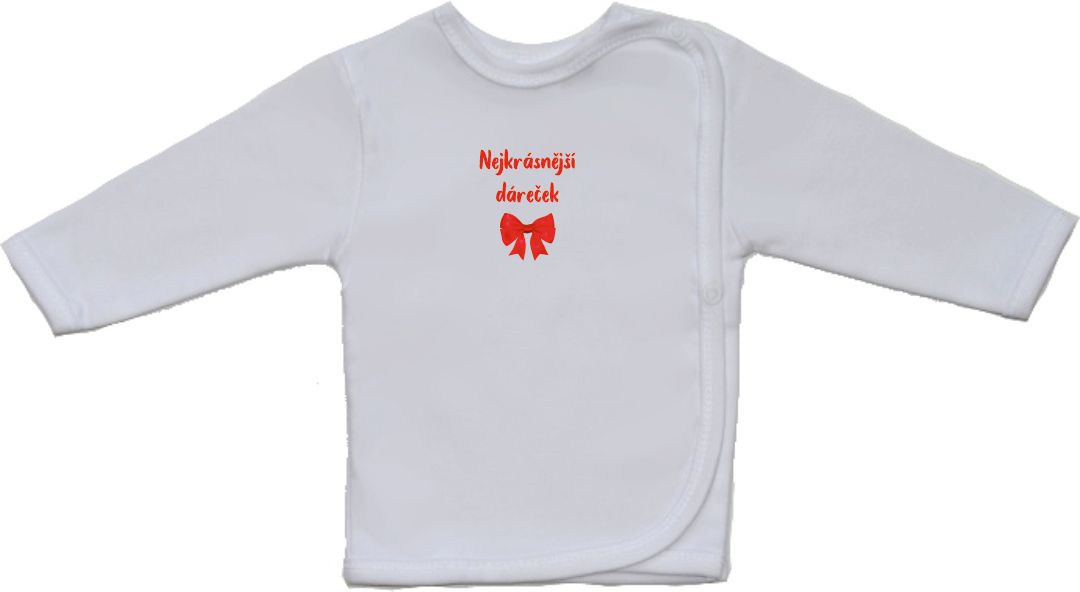 Vtipná kojenecká košilka Gama s menším nápisem, dáreček vel.52 - obrázek 1