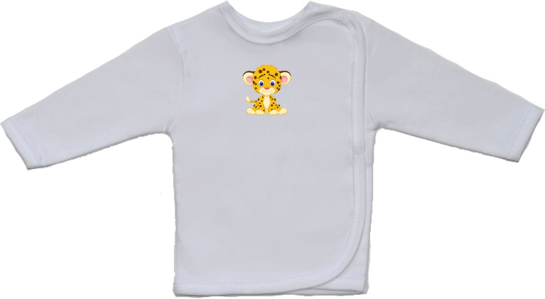 Bavlněná kojenecká košilka pro miminko, Gama, menší, sedící gepard vel.52 - obrázek 1