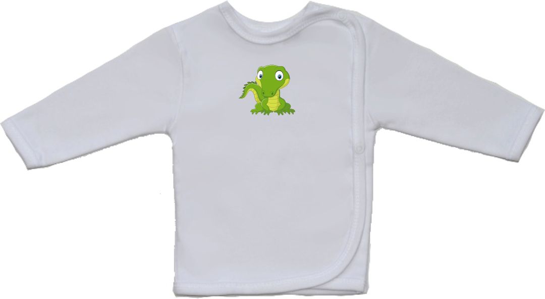 Bavlněná kojenecká košilka pro miminko, Gama, menší, sedící krokodýl vel.52 - obrázek 1