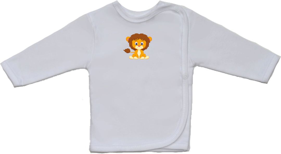 Bavlněná kojenecká košilka pro miminko, Gama, menší, sedící lev vel.52 - obrázek 1