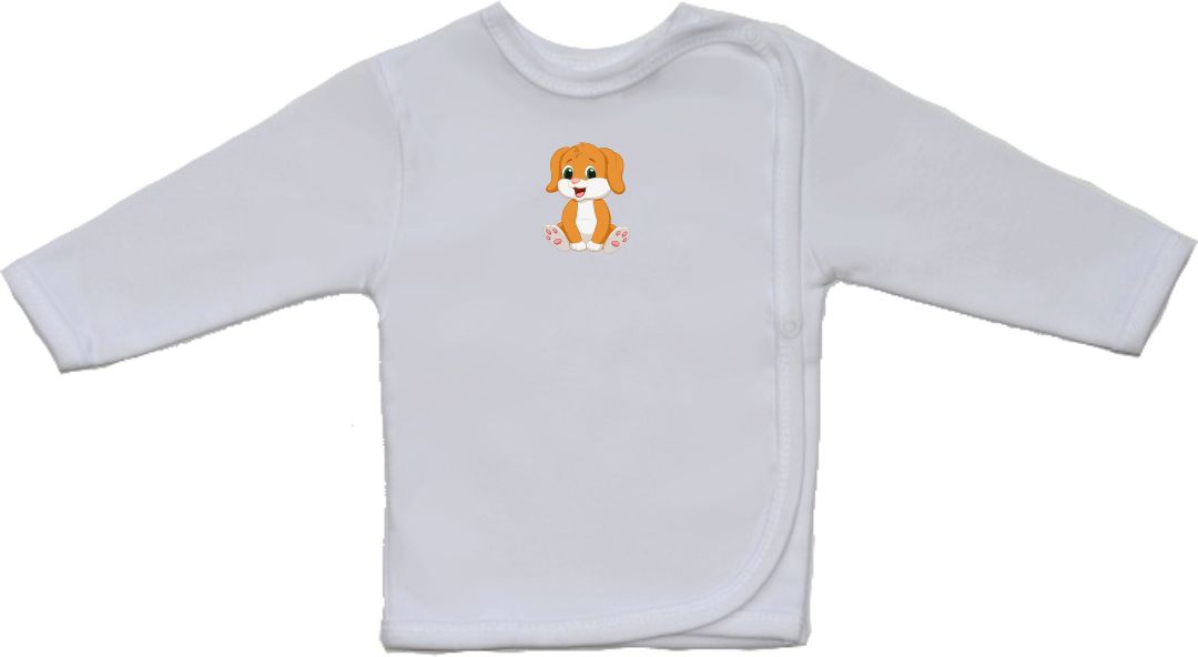 Bavlněná kojenecká košilka pro miminko, Gama, menší, sedící pejsek vel.52 - obrázek 1