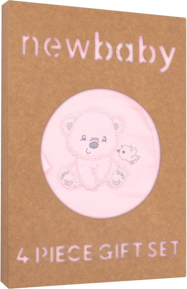 NEW BABY Kojenecká soupravička do porodnice New Baby Sweet Bear růžová Bavlna 62 (3-6m) - obrázek 7