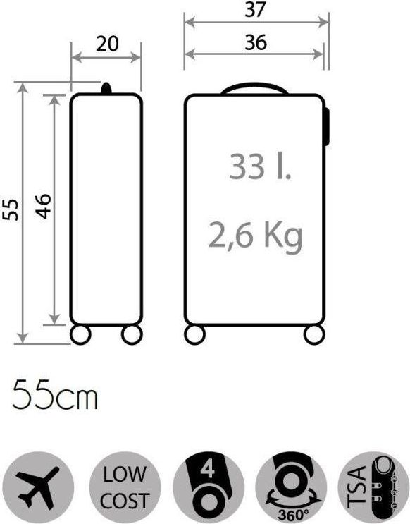 JOUMMABAGS ABS Cestovní kufr Santoro Gorjuss For my love ABS plast, 33 l - obrázek 6