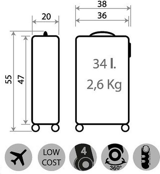 JOUMMABAGS ABS Cestovní kufr Minnie Enjoy the Day ABS plast, 34 l - obrázek 5