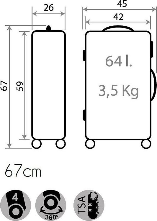 JOUMMABAGS ABS Cestovní kufr Santoro Gorjuss For my love ABS plast, 64 l - obrázek 6