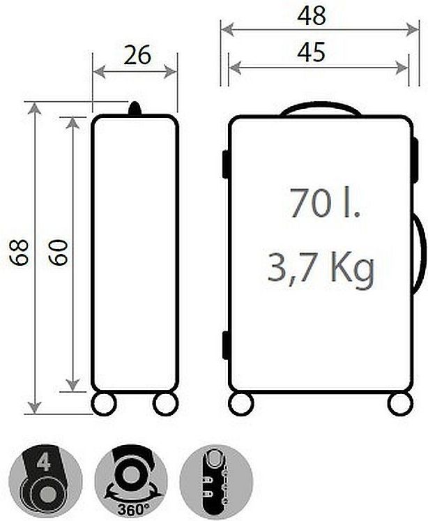JOUMMABAGS ABS Cestovní kufr Minnie Enjoy the Day ABS plast, 70 l - obrázek 7