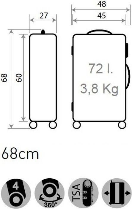 JOUMMABAGS ABS Cestovní kufr MOVOM Galaxy Bordo ABS plast, 72 l - obrázek 5