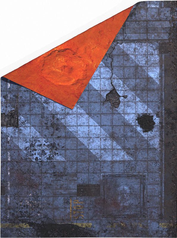 Gamemat.eu Oboustranné herní podložky pro Kill Team (76 x 56 cm/ 22x30) - různé motivy Varianta: Cyberpunk and Mars - obrázek 1